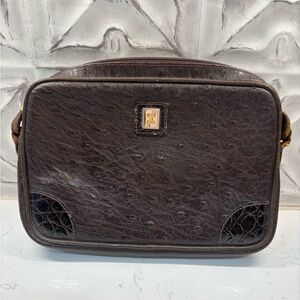 Fendi Brown Ostrich Purse Vintage Luxury Unique Designer